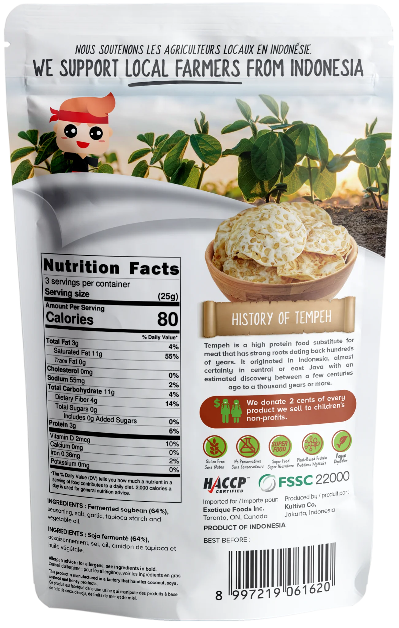Original - Chips de tempeh WOH (paquet de 2)
